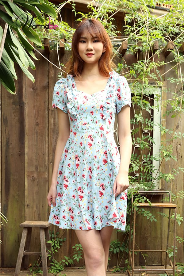 Váy hoa thiết kế cao cấp Wannabeváy lụaváy voanváy hoa nhíđầm lụa
