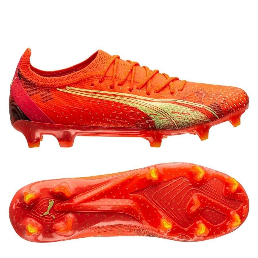 PUMA Ultra Ultimate FG/AG Fearless - Fiery Coral/Fizzy Light/PUMA