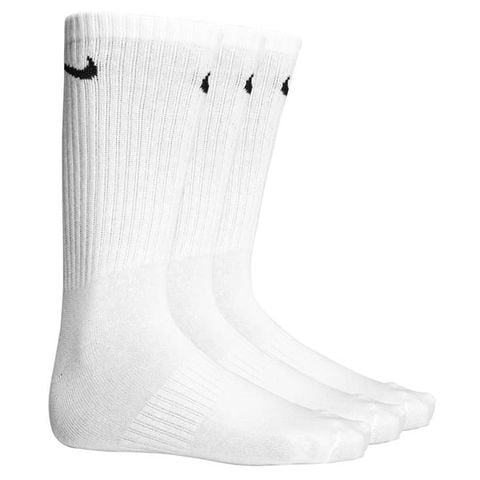 Pack 3 đôi vớ bóng đá Nike Socks Everyday Lightweight Crew - White/Black