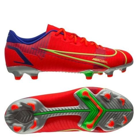 Nike Mercurial Vapor 14 Academy MG Spectrum - Bright Crimson/Metallic Silver Kids