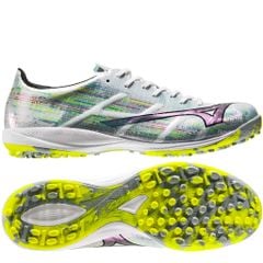 Giày đá bóng Mizuno Alpha II Elite TF Frontier Pack - White/Silver Iridescent/Black P1GD256209