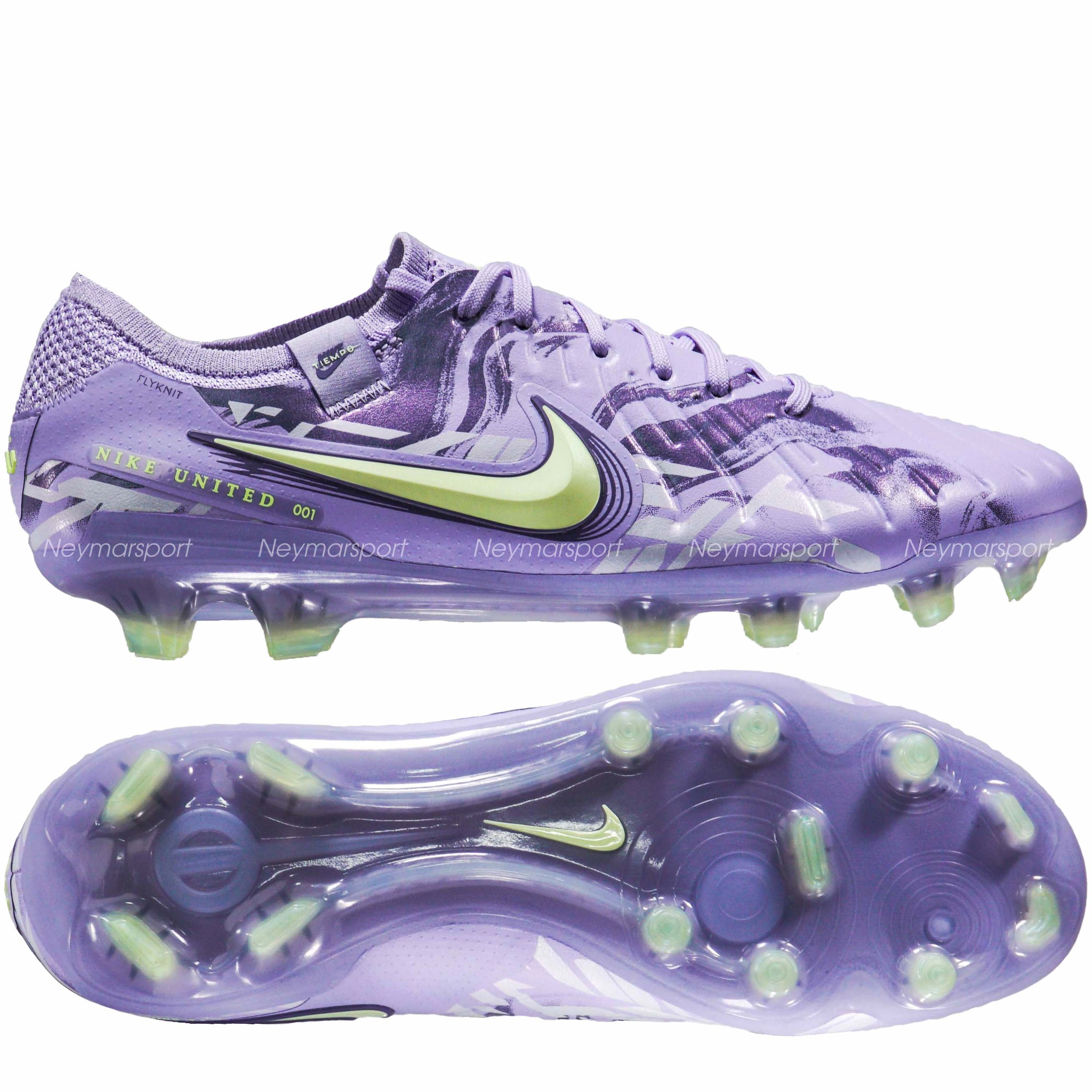 Giày đá bóng Nike Tiempo Legend 10 Elite FG United Purple Agate/Barely  Volt HF1592-500