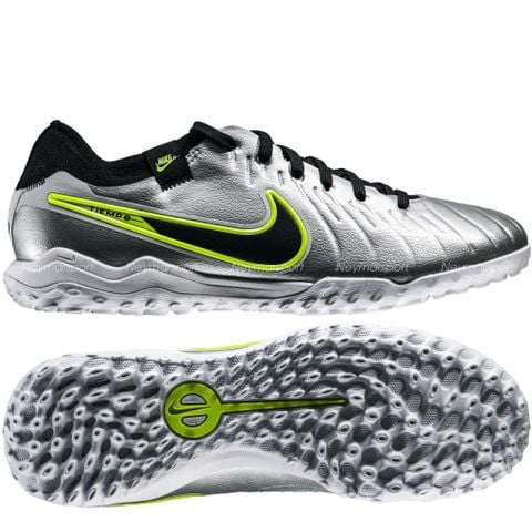Giày đá bóng Nike Tiempo Legend 10 Pro TF Mad Voltage - Metallic Silver/Black/Volt DV4336-001