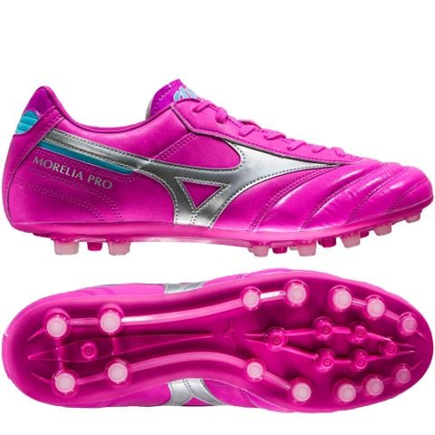 Giày đá bóng Mizuno Morelia II Pro AG - Pink/Silver P1GA231465