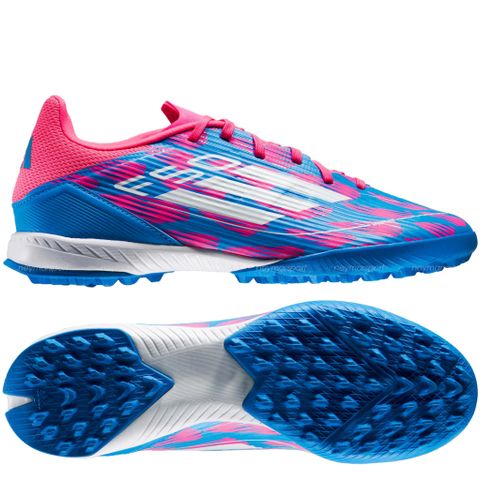 Giày đá bóng cỏ nhân tạo adidas F50 League TF Reemergence - Solar Blue/Footwear White/Solar Pink IF1336
