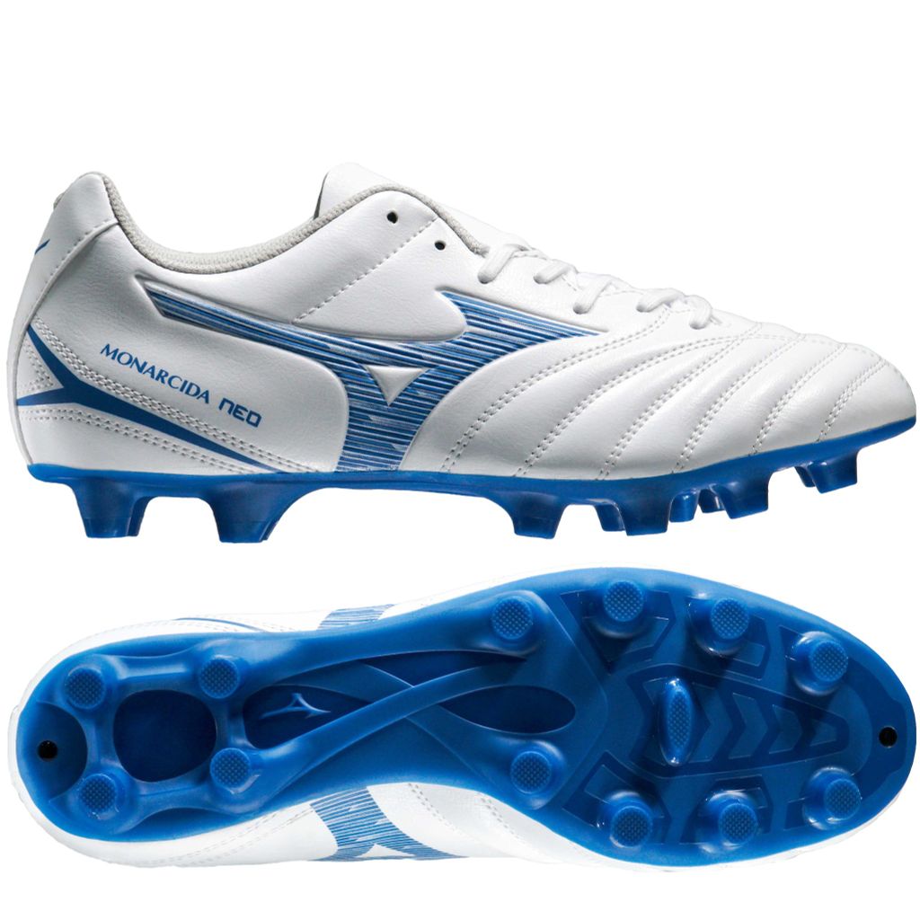 Giày đá bóng Mizuno Monarcida Neo III Select FG Mugen - White/Laser Blue P1GA242525