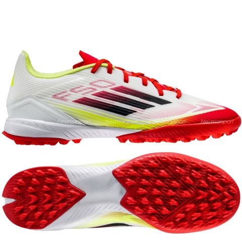 Giày đá bóng cỏ nhân tạo adidas F50 League TF Pure Victory - Footwear White/Core Black/Solar Yellow IE1231