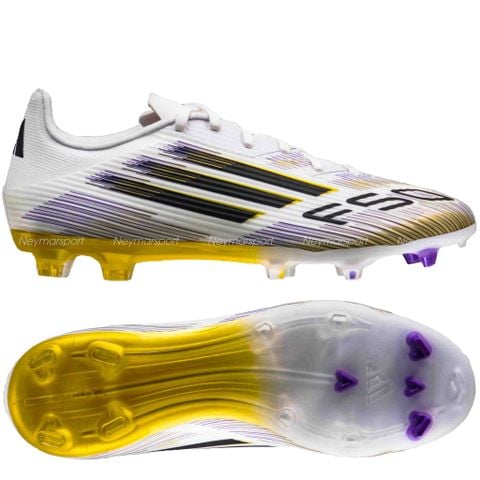 Giày đá bóng adidas F50 League FG/AG Road to Glory - Footwear White/Core Black/Gold Metallic JI0005