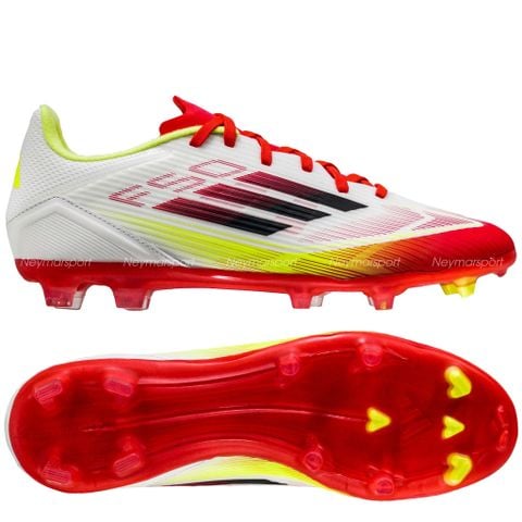 Giày đá bóng adidas F50 League FG Pure Victory - Footwear White/Core Black/Solar Yellow IE1289