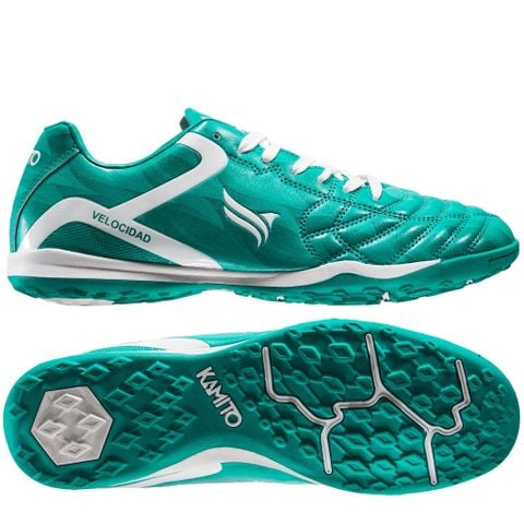 Giày đá bóng Kamito Velocidad Fire Back TF - Teal Blue/White KMTF240129