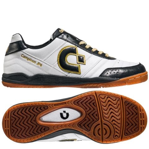 Giày đá banh Desporte Campinas JP6 IC DS2030 - White/Black/Gold
