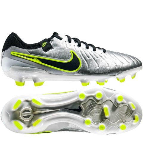 Giày đá bóng Nike Tiempo Legend 10 Pro FG Mad Voltage - Metallic Silver/Black/Volt DV4333-001