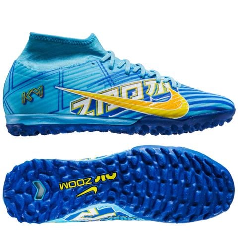 Nike Air Zoom Mercurial Superfly 9 Academy TF Mbappé Personal Edition - Baltic Blue/White