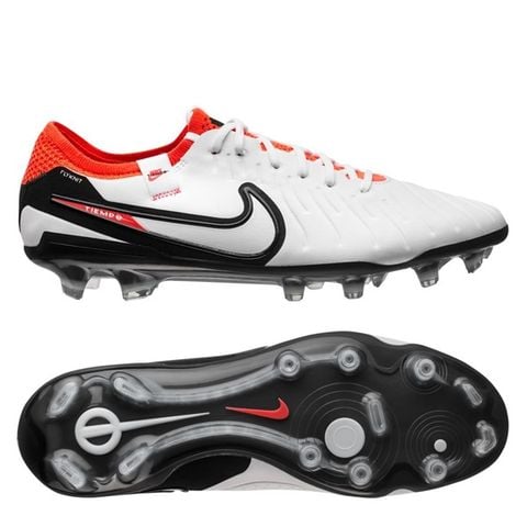 Nike Tiempo Legend 10 Elite FG Ready - White/Black/Bright Crimson