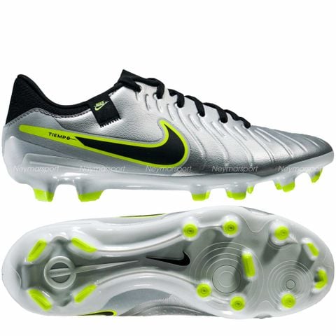 Giày đá bóng Nike Tiempo Legend 10 Academy MG Mad Voltage - Metallic Silver/Black/Volt DV4337-001