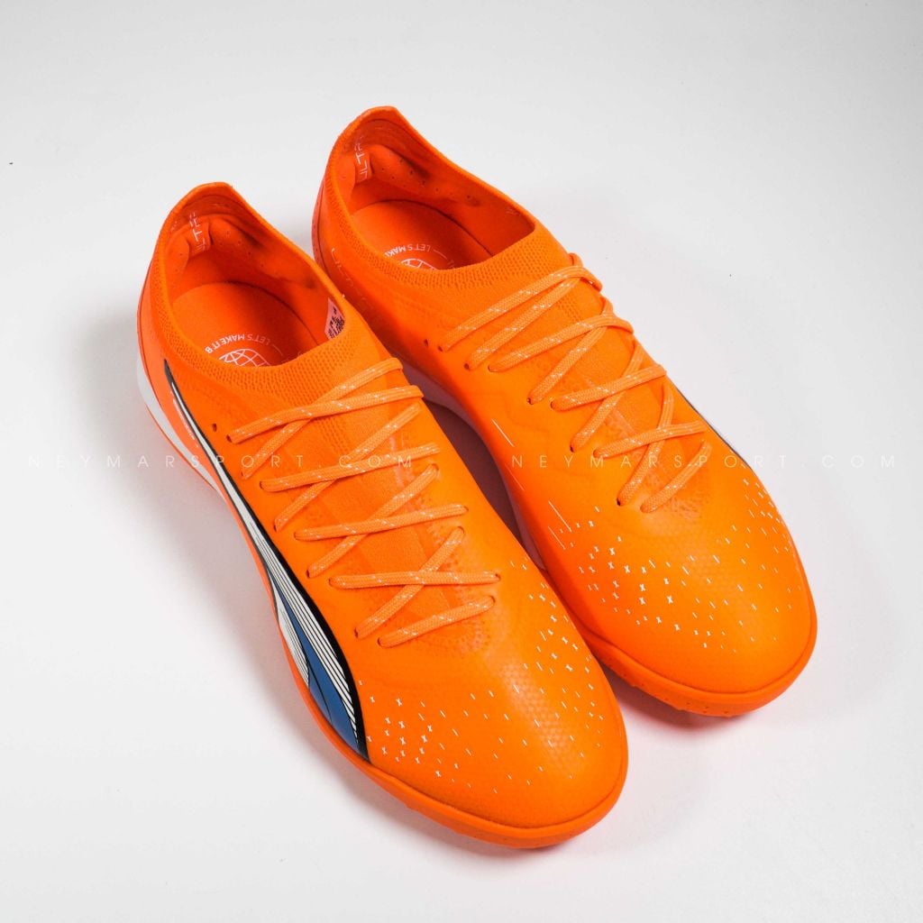 Giày đá bóng PUMA Ultra Ultimate Cage TT Supercharge - Ultra Orange/PUMA White/Blue Glimmer 107210-01