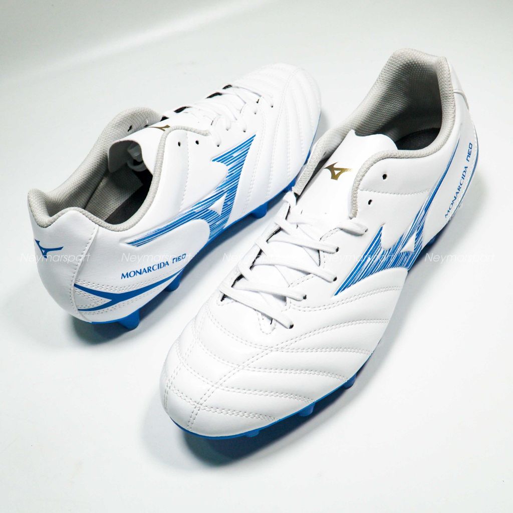 Giày đá bóng Mizuno Monarcida Neo III Select FG Mugen - White/Laser Blue P1GA242525