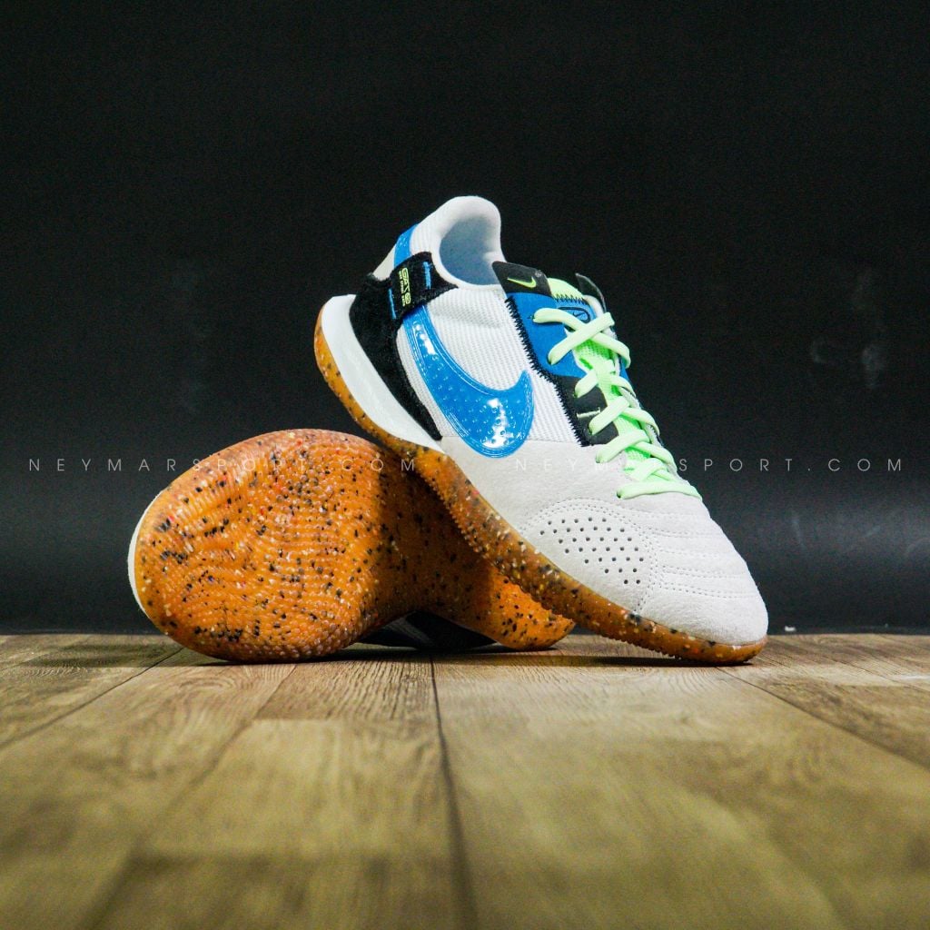 Nike Streetgato IC - White/Lite Photo Blue/Black/Lime Glow