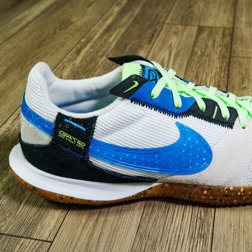 Nike Streetgato IC - White/Lite Photo Blue/Black/Lime Glow