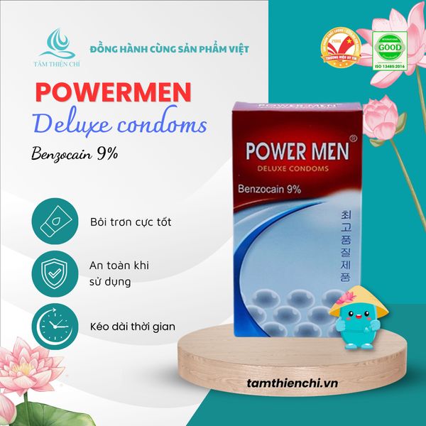 Bao cao su Powermen Ngọc trai hộp 12 cái