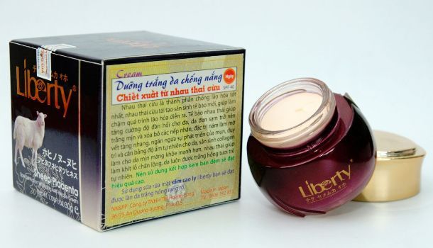 Kem dưỡng trắng da Liberty chiết xuất nhau thai cừu chống nắng SPF40