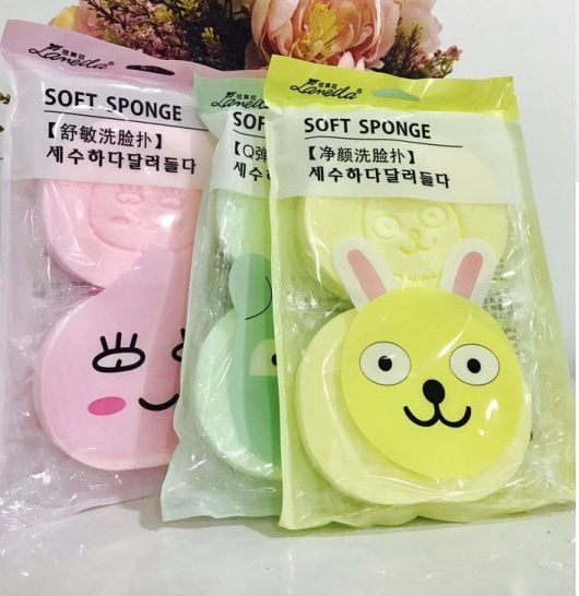 Bông rửa mặt Soft Sponge hình thú TH15