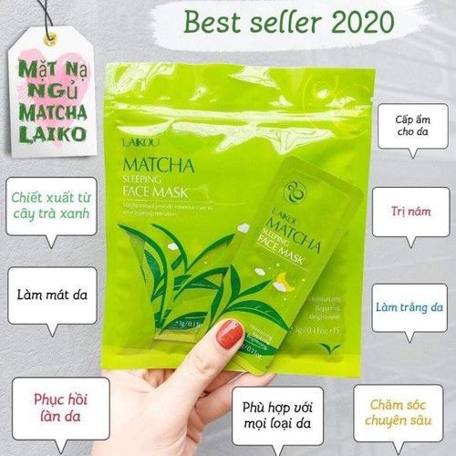 Mặt Nạ Ngủ Trà Xanh Matcha Mud Mask Laikou