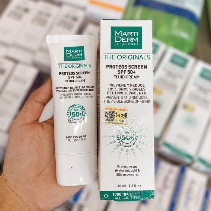 Kem Chống Nắng MartiDerm The Originals Proteos Screen SPF50+ Fluid Cream 40 ml