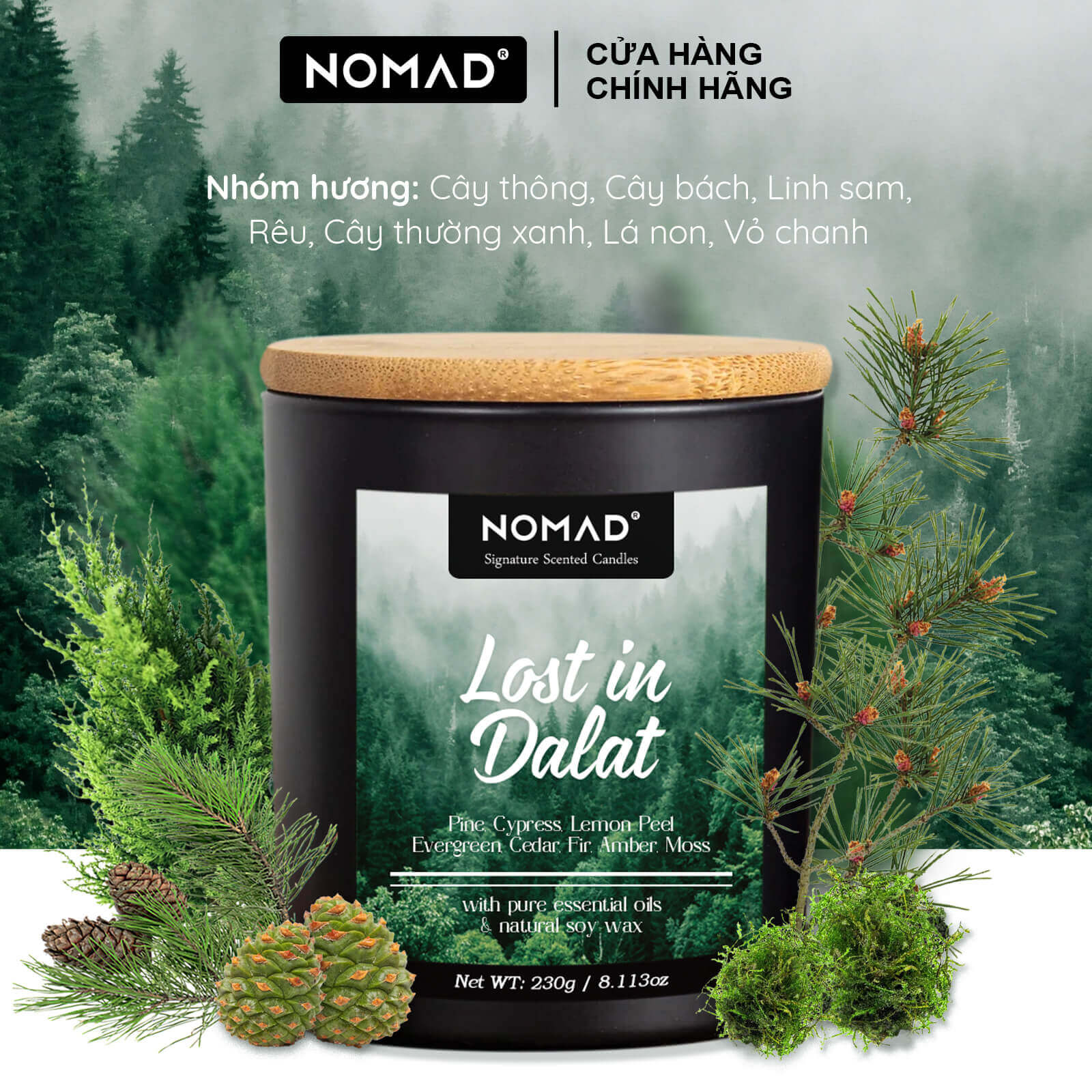 Nến Thơm Cao Cấp Nomad Signature Scented Candle 230g