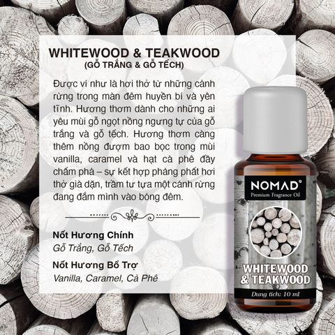 Tinh Dầu Thơm Nomad Premium Fragrance Oil - Whitewood & Teakwood – Toptotoe