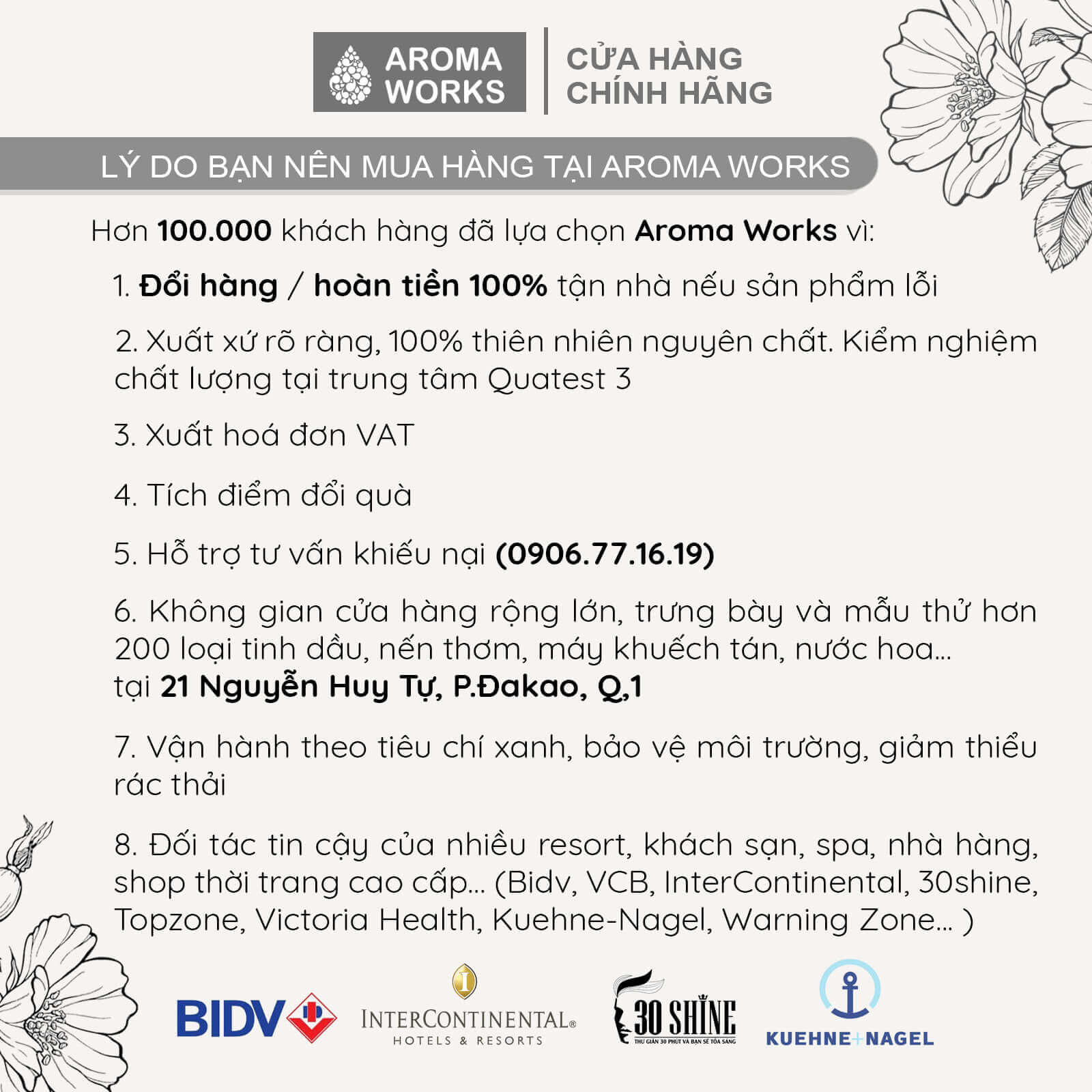 Tinh Dầu Thơm Phòng Aroma Works Hoa Oải Hương - Hoa Lài - Phong Lữ - Trà Trắng - Ylang Làm Nến Thơm