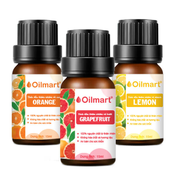 Combo 3 Chai Tinh Dầu Thiên Nhiên Nguyên Chất Oilmart 15ml