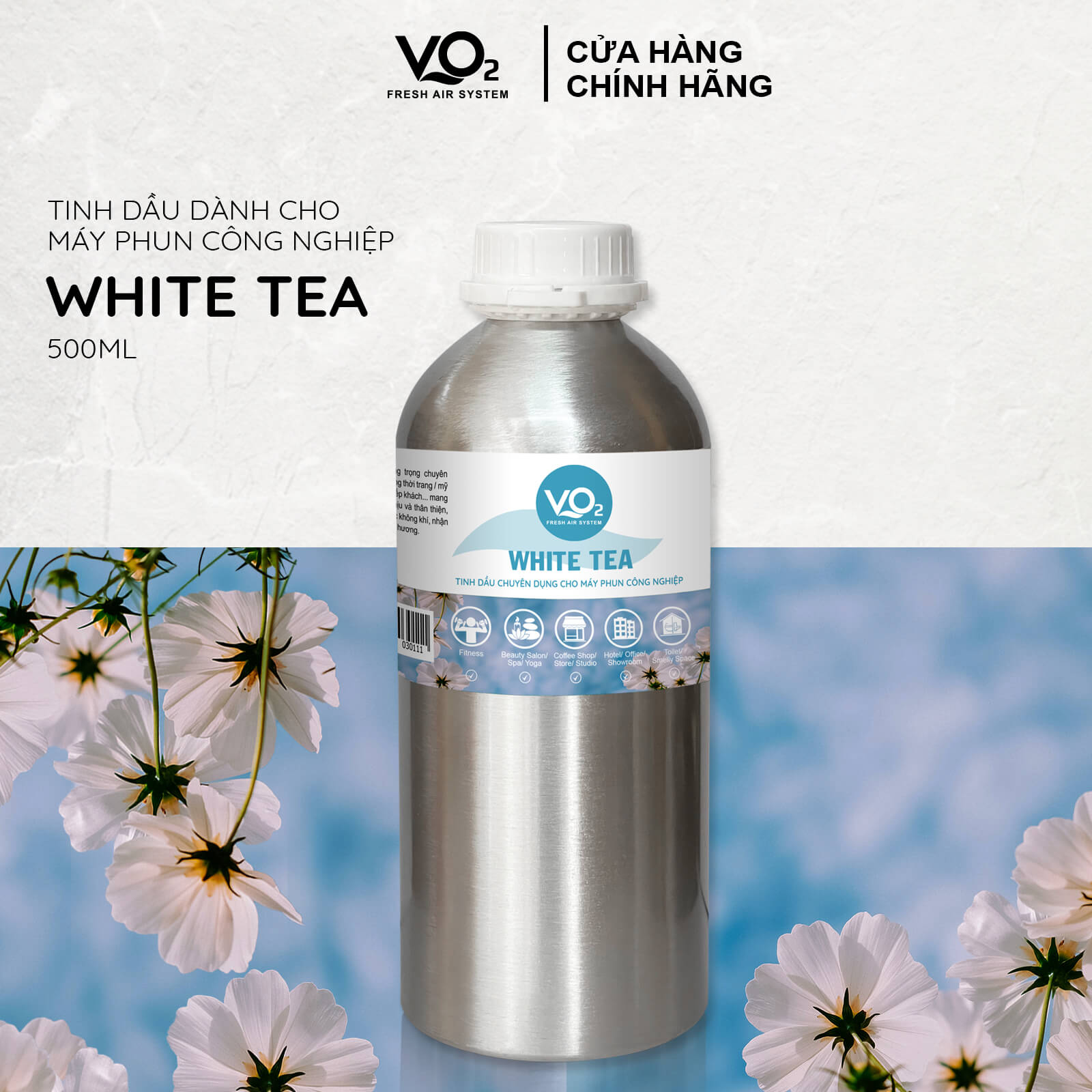 Tinh Dầu Chuyên Dụng Cho Máy Phun Công Nghiệp - VO2 Essential & Fragrance Oil - White Tea