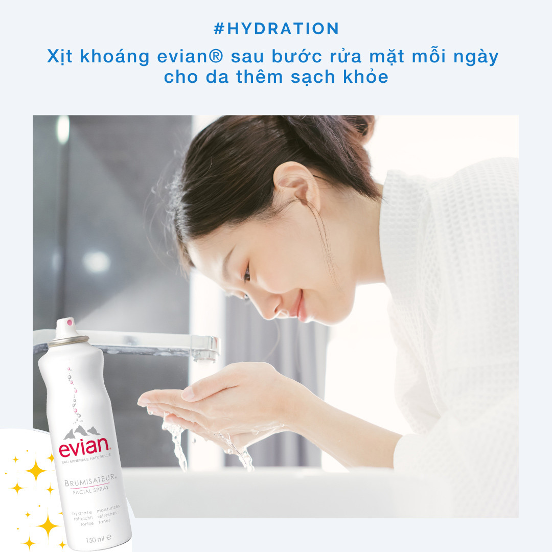 Xịt Khoáng Evian Cung Cấp Ẩm Và Làm Dịu Da Brumisateur Natural Mineral Water Facial Spray