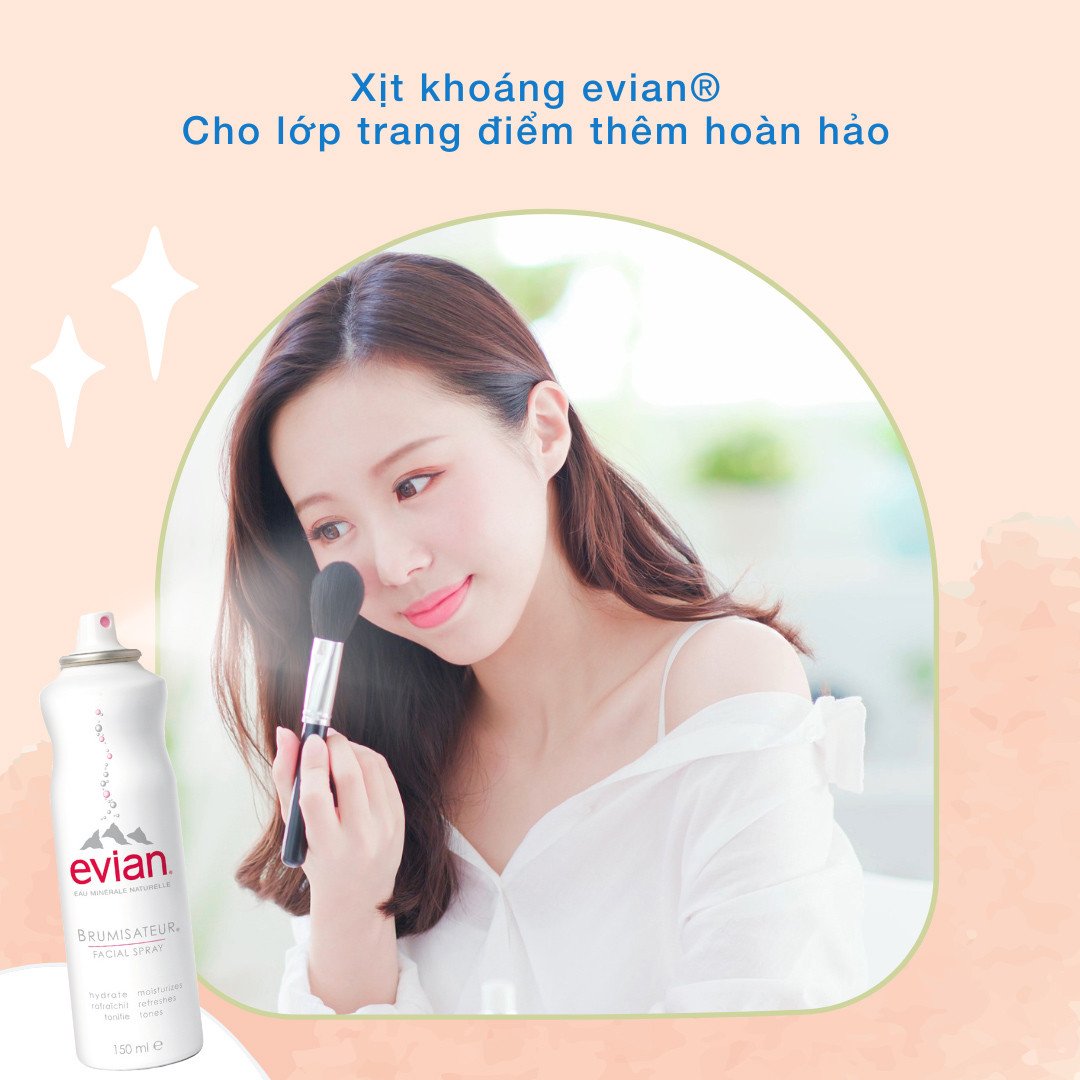 Xịt Khoáng Evian Cung Cấp Ẩm Và Làm Dịu Da Brumisateur Natural Mineral Water Facial Spray