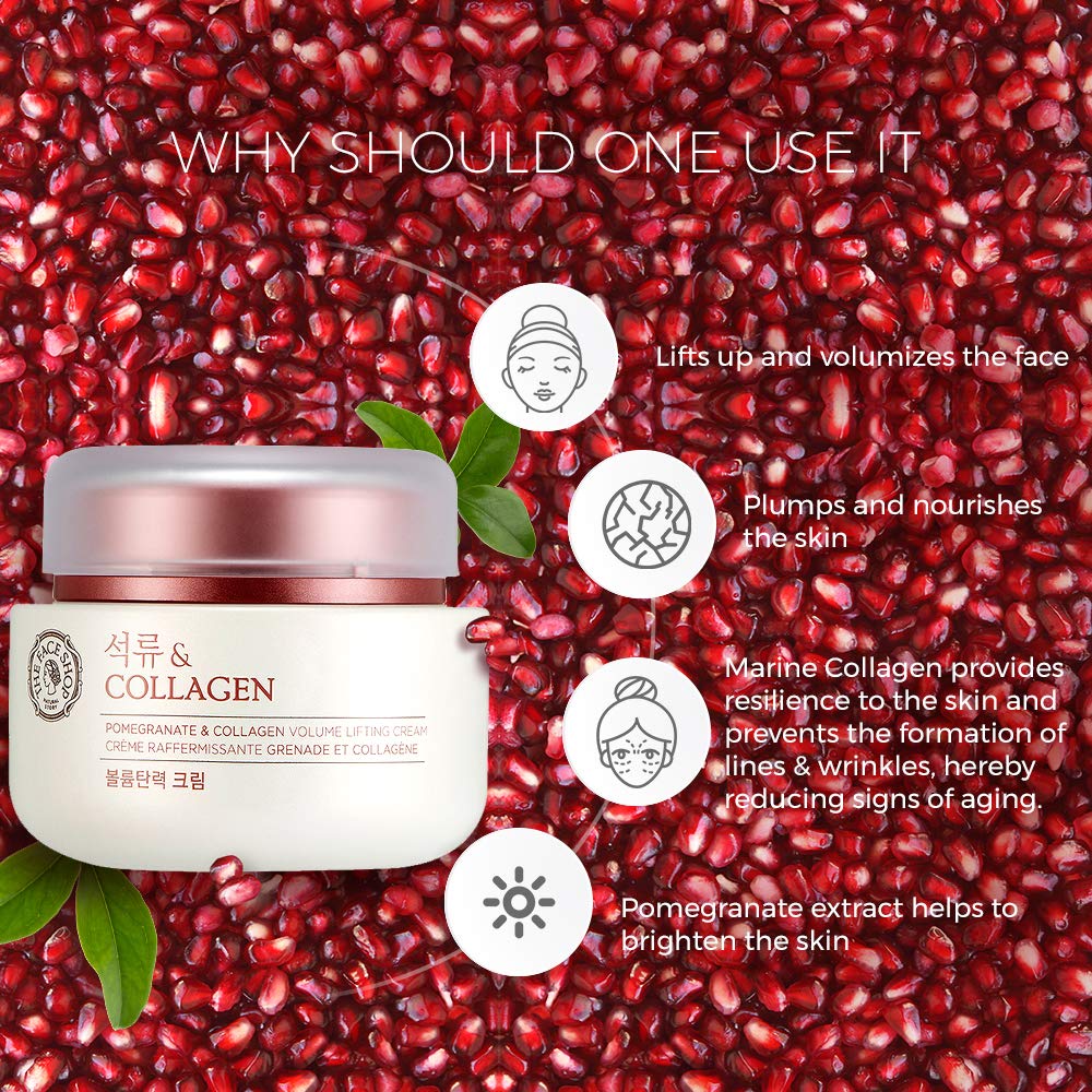 Kem Dưỡng Chống Lão Hoá Thefaceshop Pomegranate and Collagen Volume Lifting Cream 100ml