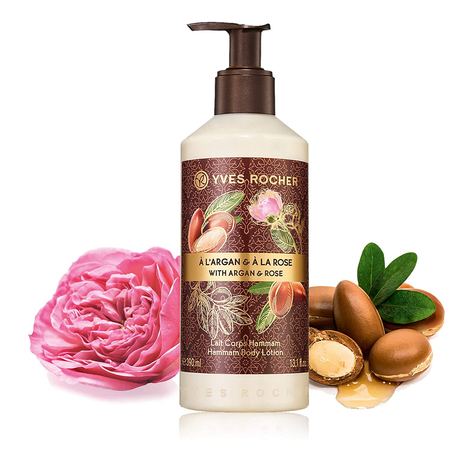 Sữa Dưỡng Thể Yves Rocher Argan Rose Petals Hammam Body Lotion 390ml