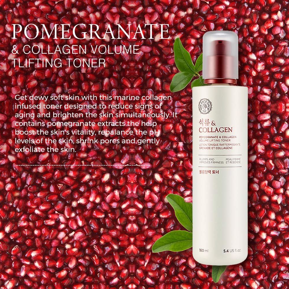 Nước Cân Bằng Giúp Da Săn Mịn Thefaceshop Pomegranate And Collagen Volume Tightening Toner 150ml