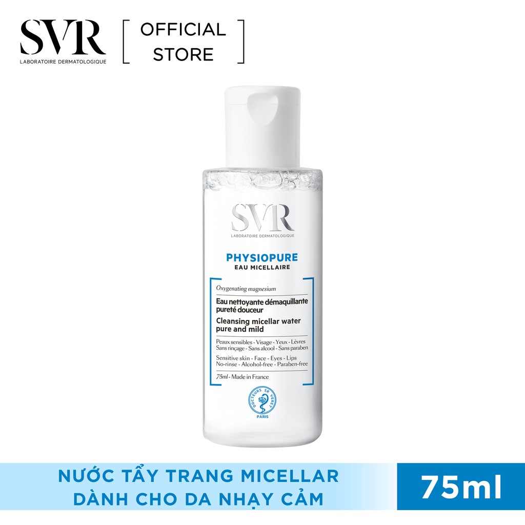 Nước Tẩy Trang Cho Da Nhạy Cảm SVR PHYSIOPURE Eau Micellaire 75ml