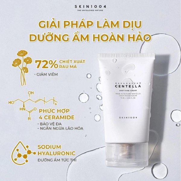 Kem Dưỡng Skin1004 Làm Dịu Da Chiết Xuất Rau Má Madagascar Centella Soothing Cream 75ml