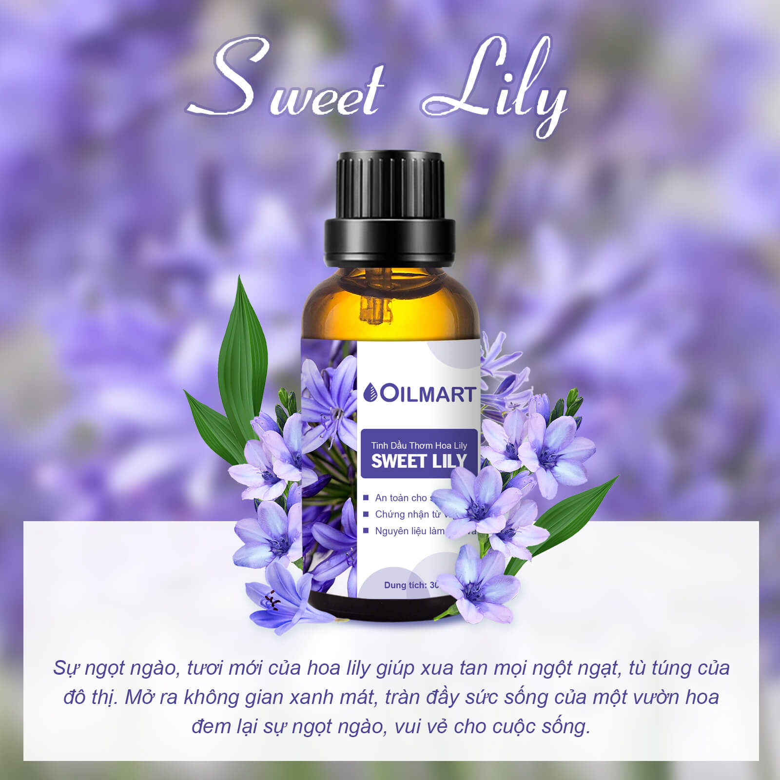 Tinh Dầu Thơm Hoa Lily Oilmart Sweet Lily Essential Oil Blend 30ml