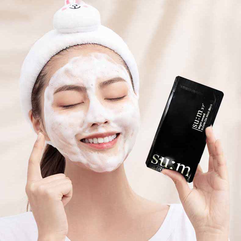 Mặt Nạ Sủi Bọt Thải Độc Su:m37 Bright Award Bubble-De Mask Black 2mm –  Toptotoe