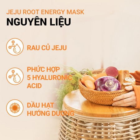 Mặt Nạ Giấy Dưỡng Da Chiết Xuất Từ Củ Rễ Innisfree Jeju Root Energy Mask 25ml