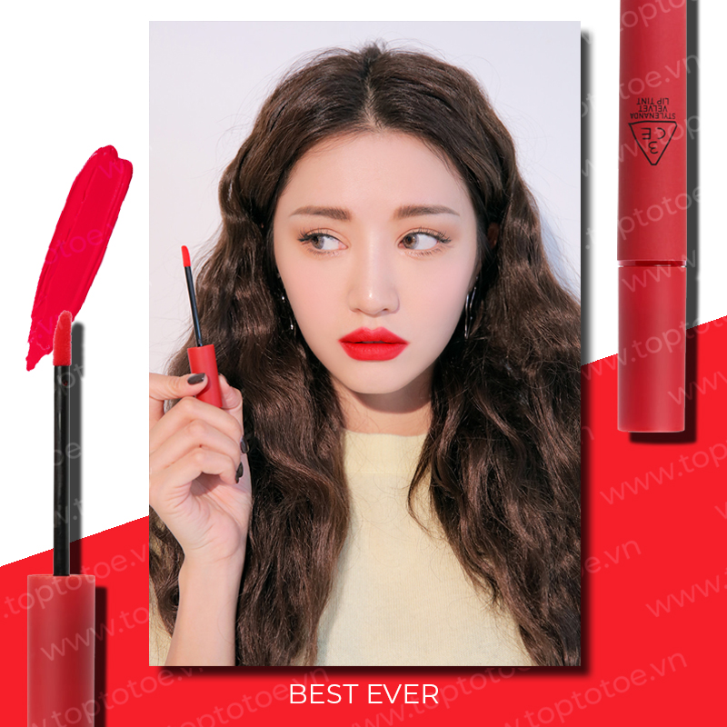 3CE Velvet Lip Tint #Best Ever - Đỏ Thuần – Toptotoe