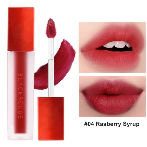 Black Rouge Air Fit Velvet Tint 04 Rasberry Syrup - Đỏ Cherry – Toptotoe