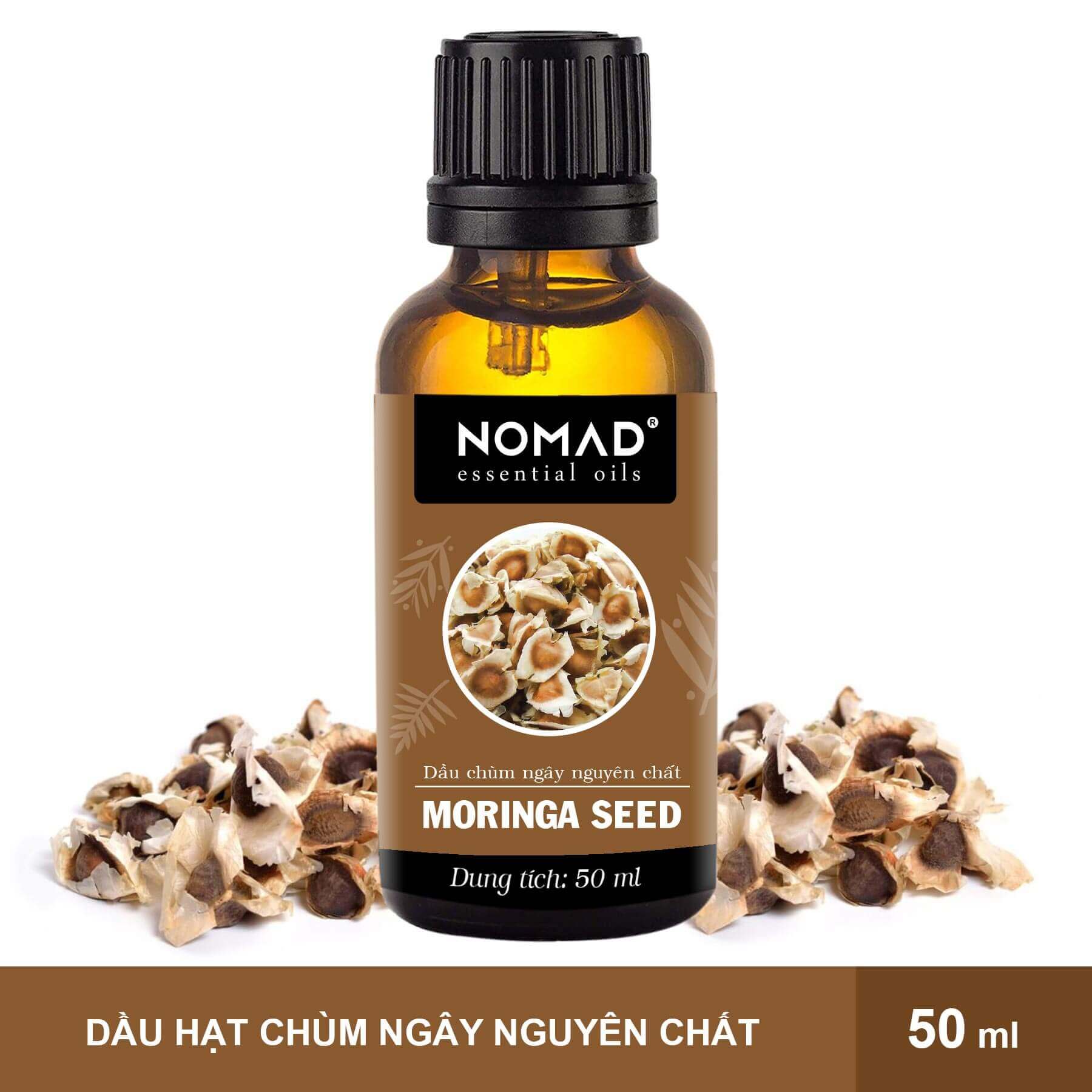 Dầu Hạt Chùm Ngây Nomad Organic Moringa Seed Oil Cấp Ẩm, Sáng Da, Mờ Nám, Xóa Mờ Nếp Nhăn