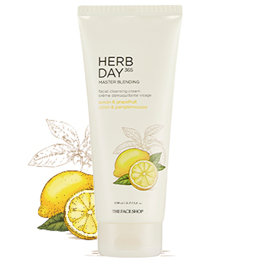 kem-tay-trang-thefaceshop-herb-day-365-master-blending-facial-cleansing-cream-lemon-grapefruit-170ml