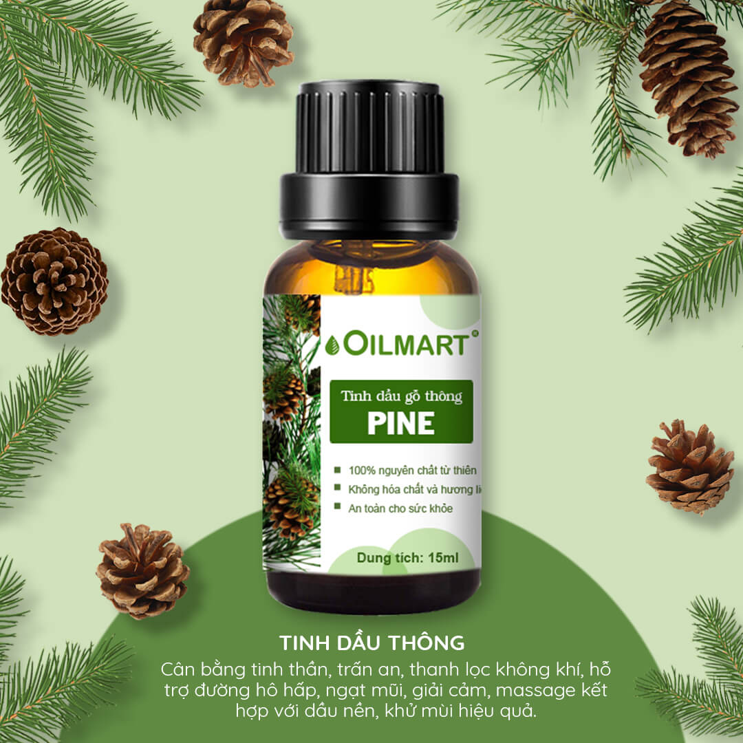 Tinh dầu xông phòng đuổi muỗi, khử mùi, thanh lọc không khí Oilmart Essential Oil - 15ml