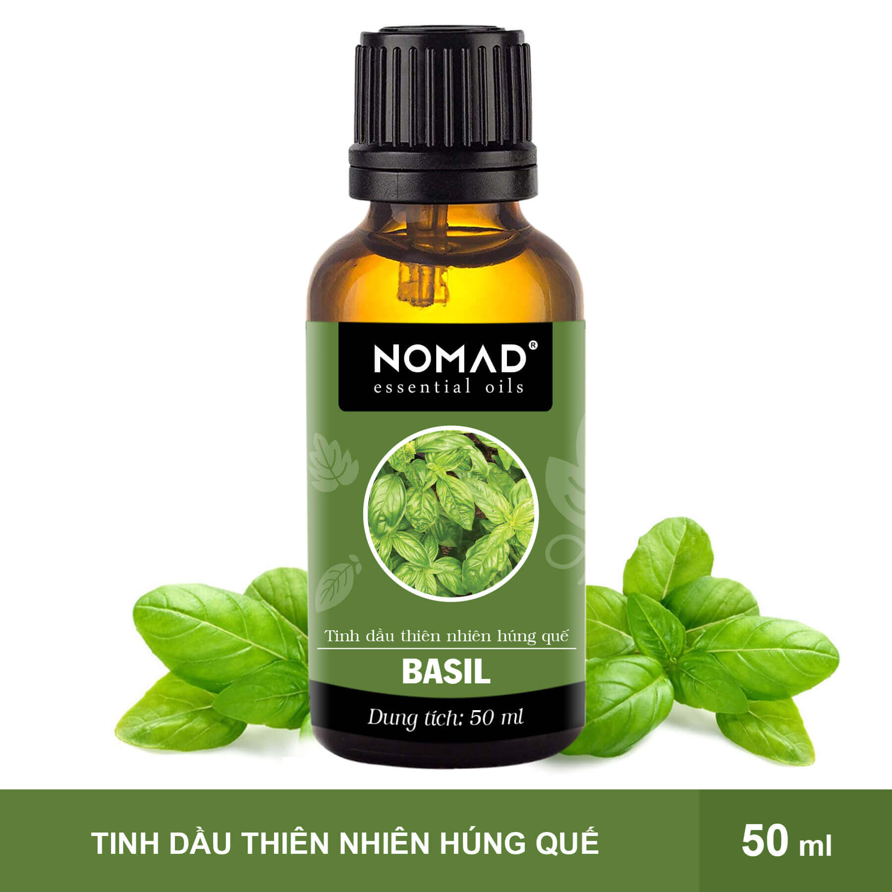 Tinh Dầu Húng Quế Xông Phòng, Khử Mùi, Giảm Mệt Mỏi, Giải Cảm, Massage Cơ thể Nomad Basil