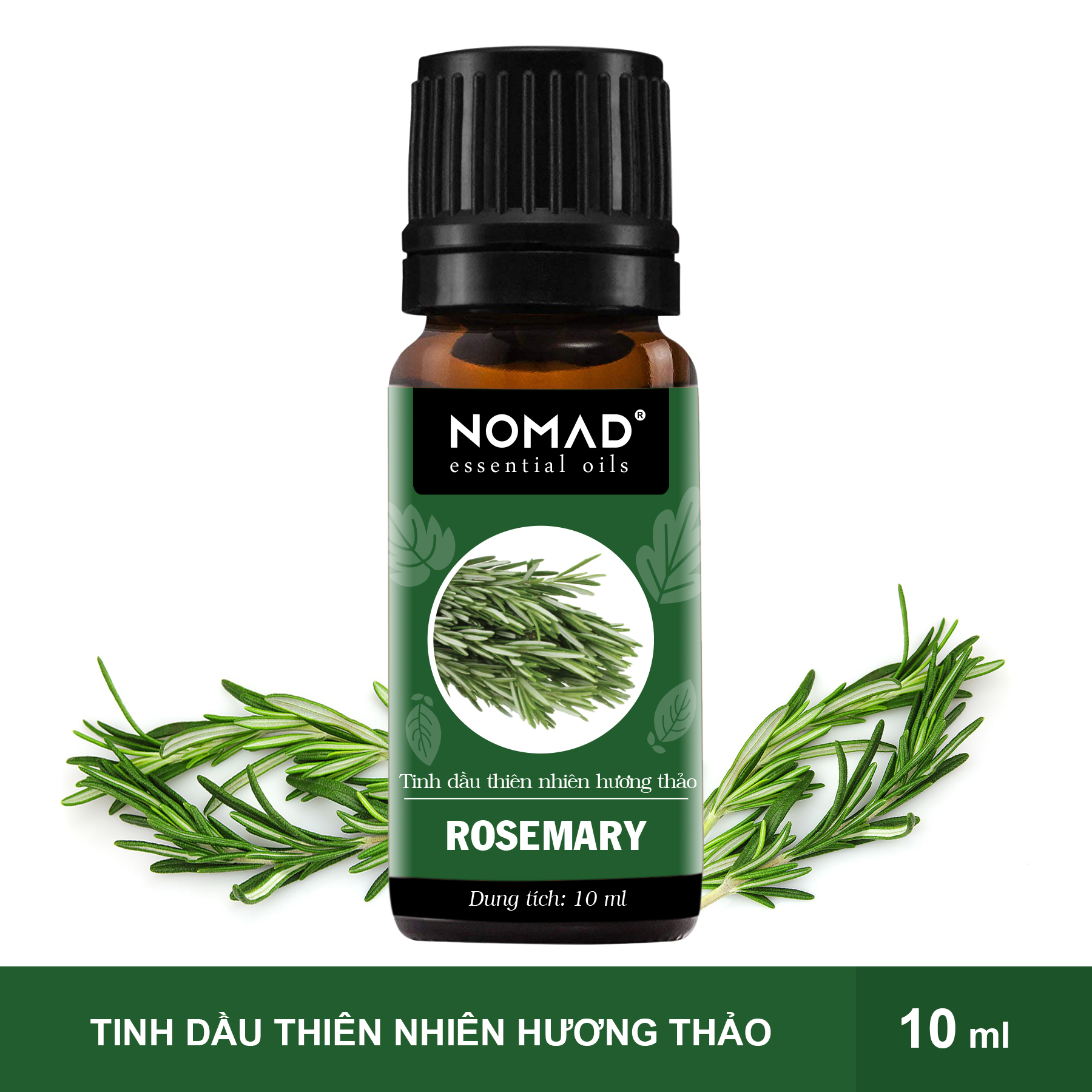 Tinh Dầu Hương Thảo Xông Phòng, Giúp Dễ Ngủ, Thư Giãn, Đuổi Muỗi, Giải Cảm, Khử Mùi Nomad Rosemary